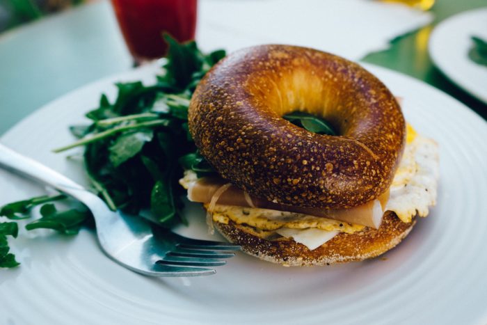 food-breakfast-fork-bagel