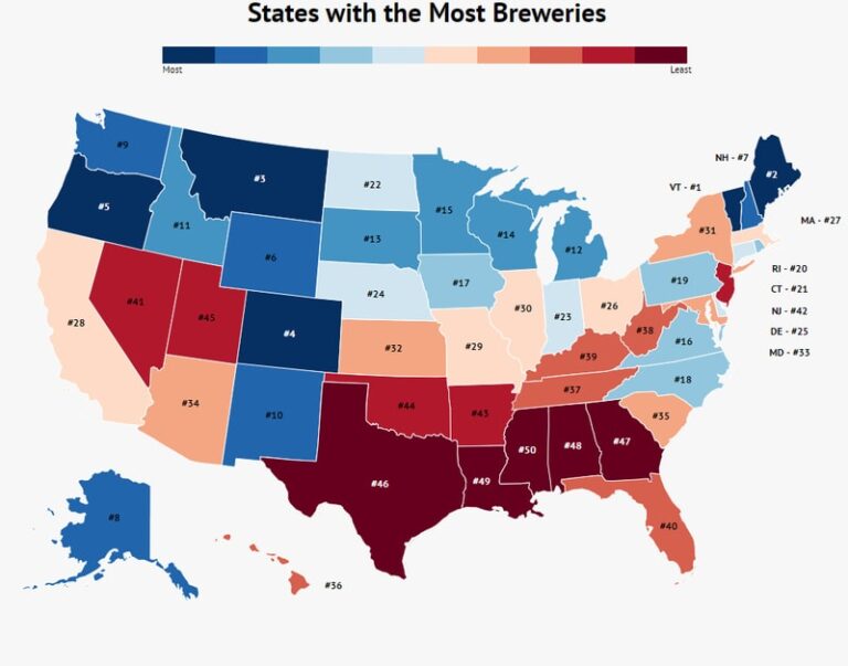 The states with the most/least breweries per capita. 957 THE ROCK