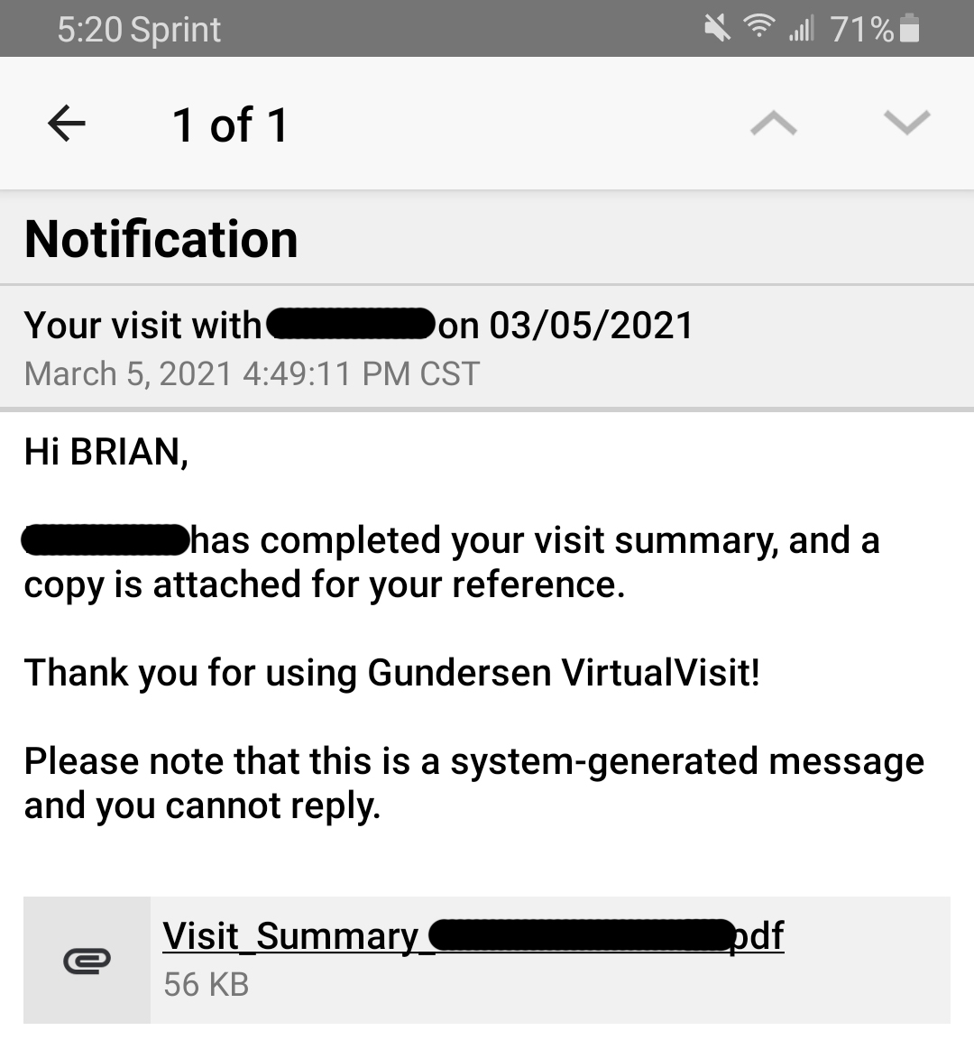 My first ever Gundersen EVisit! 957 THE ROCK