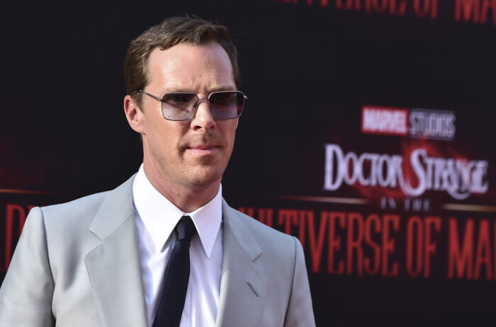 Benedict Cumberbatch arrives at the Los Angeles premiere of "Doctor Strange in the Multiverse of Madness," on Monday, May 2, 2022 at El Capitan Theatre. (Photo by Jordan Strauss/Invision/AP Images)