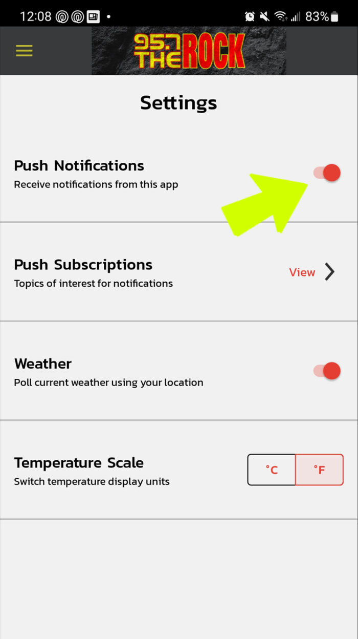 push notifications