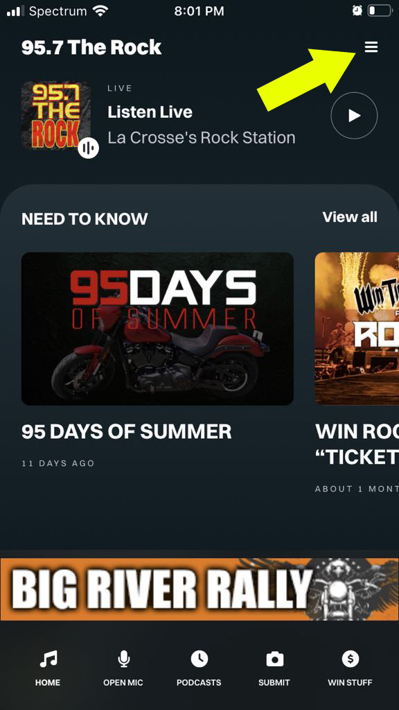 Three Bar Menu (Hamburger)